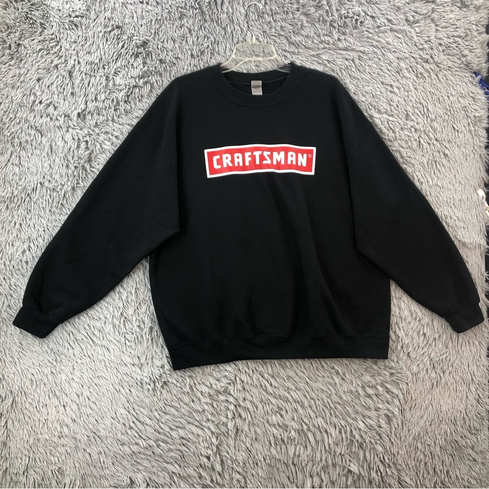 Gildan Sweatshirt Heavy Blend Craftsman Mens XL Spellout Black